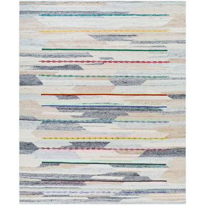 Stockholm 532433 Ivory/Charcoal/Forest Green Wool Handwoven Area Rug