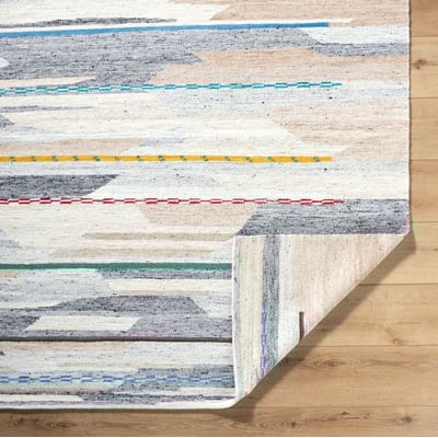 Stockholm 532433 Ivory/Charcoal/Forest Green Wool Handwoven Area Rug