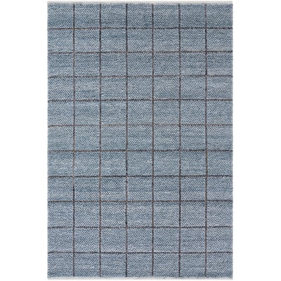 Zinnia Gothrow Slate Blue/Charcoal/Steel Grey Handwoven Outdoor Area Rug