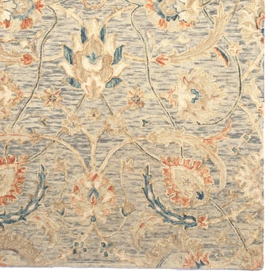 Shakta Vivienne Blue/Green Wool Hand-Tufted Area Rug