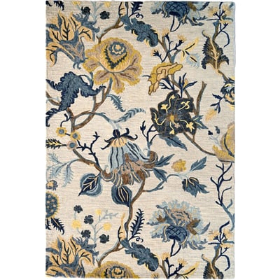 Shakta Jacobean Amber Wool Hand-Tufted Area Rug