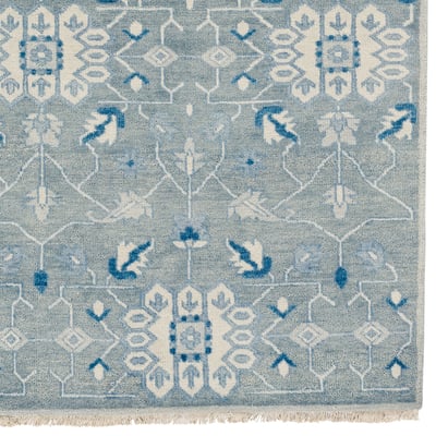 Inspirit 330 Grey/Blue Wool Hand-Knotted Area Rug