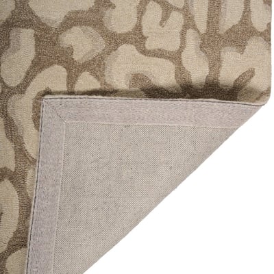 Fauna Leopard Wool Hand-Tufted Area Rug
