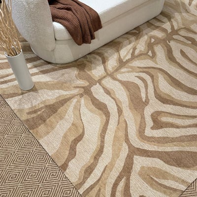 Fauna Zebra Wool Hand-Tufted Area Rug