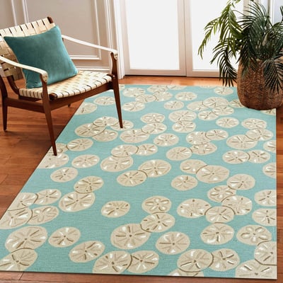 Capri Sea Biscuit Hand-Tufted Outdoor Area Rug