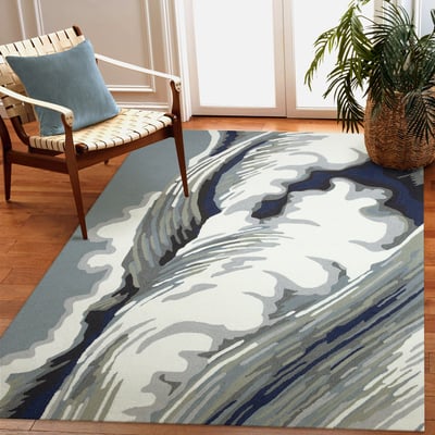Capri Wave Hand-Tufted Outdoor Area Rug
