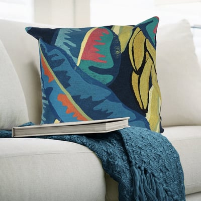 Visions III Pillow Banana Plant Aqua Outdoor