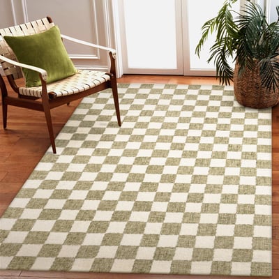 Savannah Checkerboard Wool Hand-Tufted Area Rug