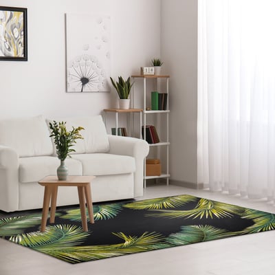 Marina Palm Border Outdoor Area Rug