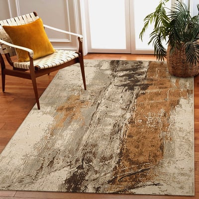 Marina Moderne Bronze Outdoor Area Rug