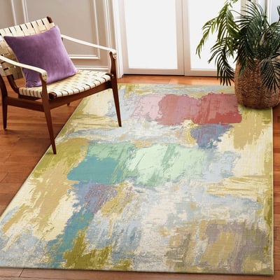 Marina Watercolor Pastel Outdoor Area Rug
