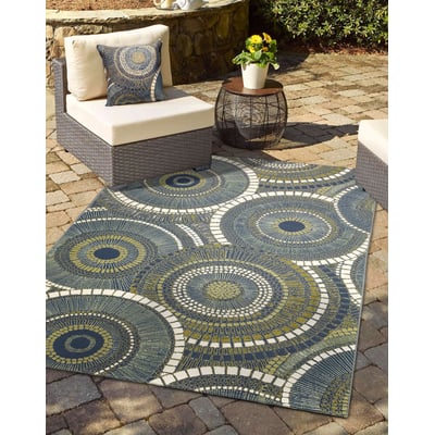 Marina Pillow Circles Machine-Washable Outdoor