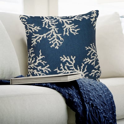 Marina Pillow Coral Edge Machine-Washable Outdoor