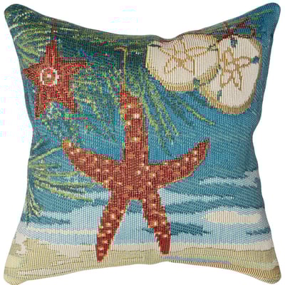 Marina Pillow Coastal Ornaments Ocean Machine-Washable Outdoor
