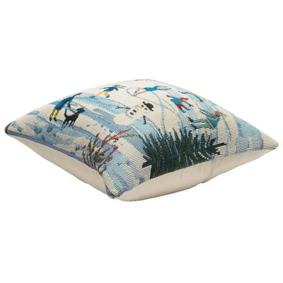 Marina Pillow Gone Skating Blue Machine-Washable Outdoor