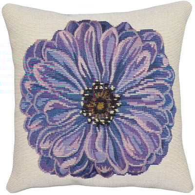 Marina Pillow Purple Flower Purple Machine-Washable Outdoor