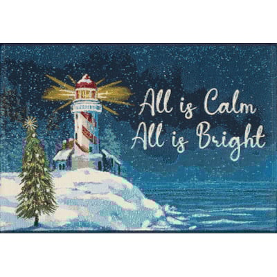 Esencia All Is Calm Night Machine-Washable Non-Slip Backing Outdoor Area Rug