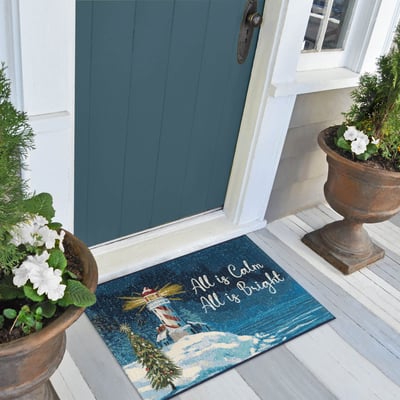 Esencia All Is Calm Night Machine-Washable Non-Slip Backing Outdoor Area Rug