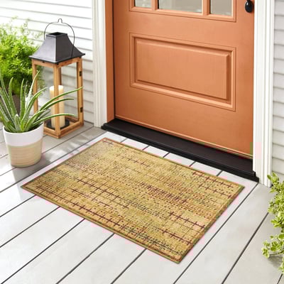 Esencia Sienna Machine-Washable Non-Slip Backing Outdoor Area Rug