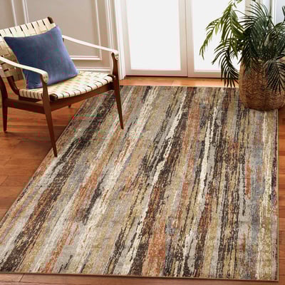 Ariana Brushstrokes Earth Area Rug