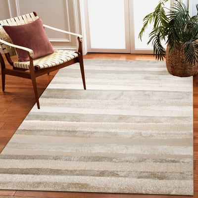 Fiord Stripe Neutral Area Rug