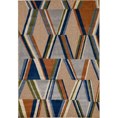 Cabana Boca Grande Brown/Blue Outdoor Area Rug