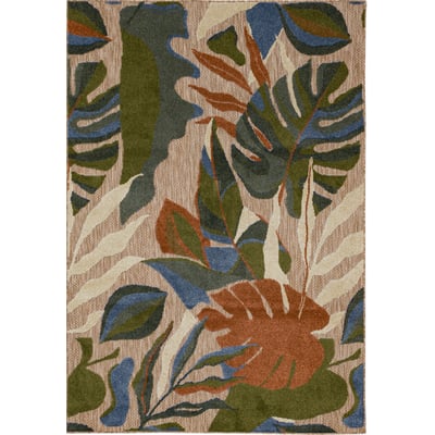 Cabana North Shore Beige/Blue/Green Outdoor Area Rug