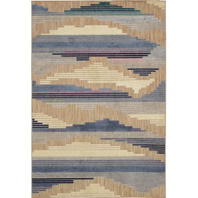 Cabana Pristine Cove Blue Outdoor Area Rug