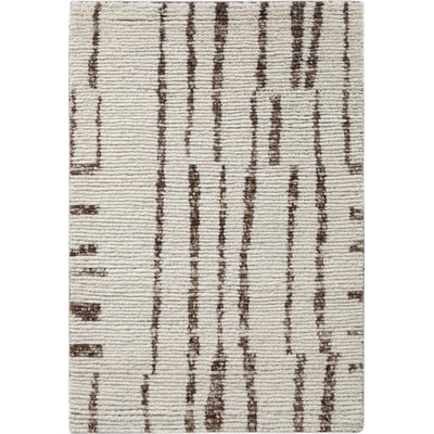 Atlas Peak White Wool Hand-Knotted Area Rug