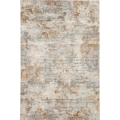 Impressions Abstract Blue Area Rug