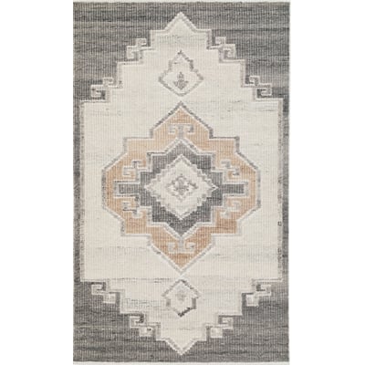 Leah Karabagh Grey Wool Handwoven Area Rug