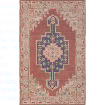 Noble Sarah Red Wool Hand-Tufted Area Rug