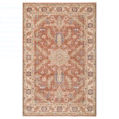 Palace Farida Red Wool Hand-Knotted Area Rug