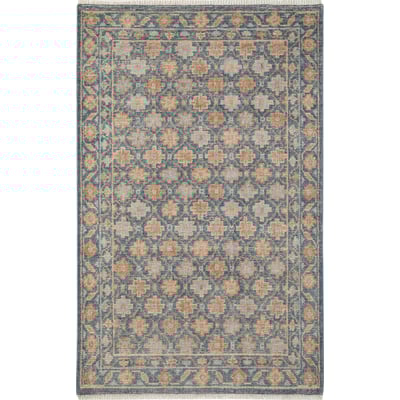 Palace Zohra Blue Wool Hand-Knotted Area Rug