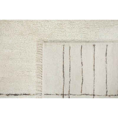 Turin Atlas Ivory Wool/Cotton Hand-Tufted Machine-Washable Area Rug
