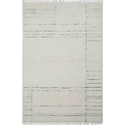 Turin Atlas Ivory Wool/Cotton Hand-Tufted Machine-Washable Area Rug