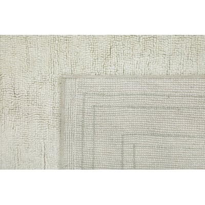 Turin Border Grey Wool Handwoven Machine-Washable Area Rug