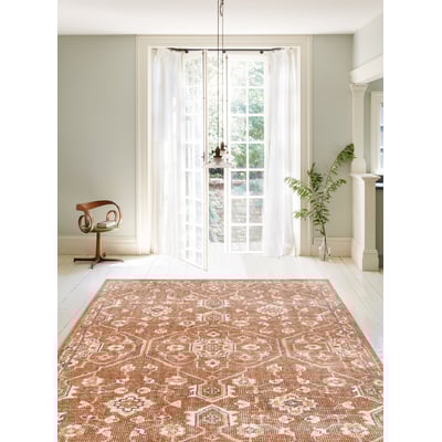 Tuscany Olivia Terracotta Wool Hand-Knotted Area Rug