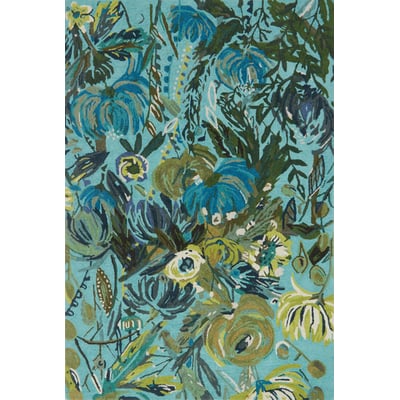 Wild Bloom WV-03 Aqua/Green Wool Handmade Area Rug