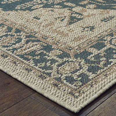 Latitude 1 Grey/Gold Outdoor Area Rug