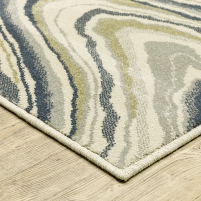 Branson BR-07 Ivory/Blue Area Rug