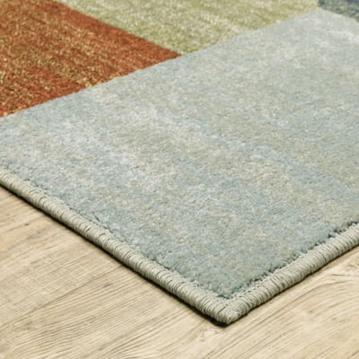 Branson BR-11 Beige/Blue Area Rug