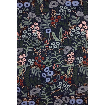 Joie Tapestry (JOI-02) Navy Wool Handmade Area Rug
