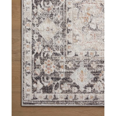 Monroe MON-01 Charcoal/Beige/Orange Area Rug