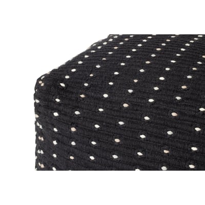 LPF-0039 Pouf Black Cotton