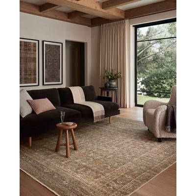 Molly MOL-06 Gold/Blue Area Rug