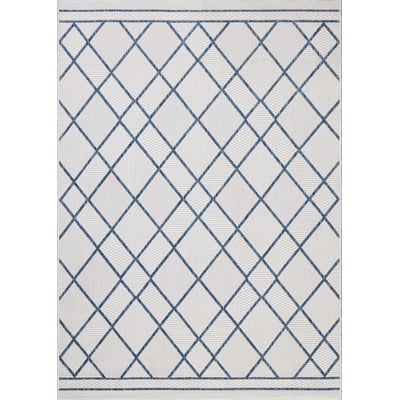 Easton ESN-08 Ivory/Denim Outdoor Area Rug