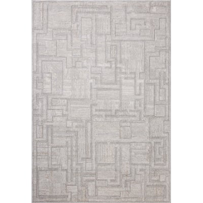Hollis HOL-01 Grey/Ivory Area Rug