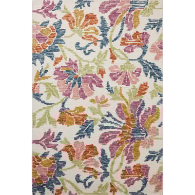 Tilly TIL-02 Ivory/Pink/Blue Wool Hand-Tufted Area Rug