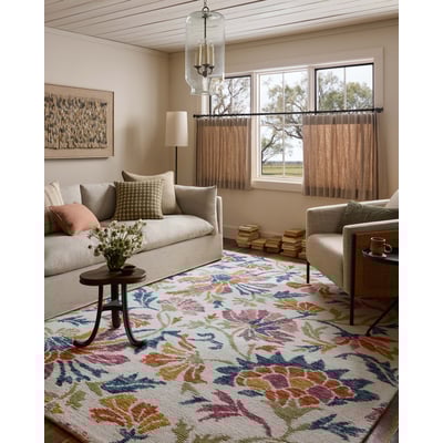 Tilly TIL-02 Ivory/Pink/Blue Wool Hand-Tufted Area Rug